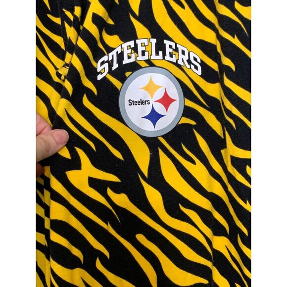 Reebok Steelers yellow black print pull on  pants size medium - Picture 4 of 5